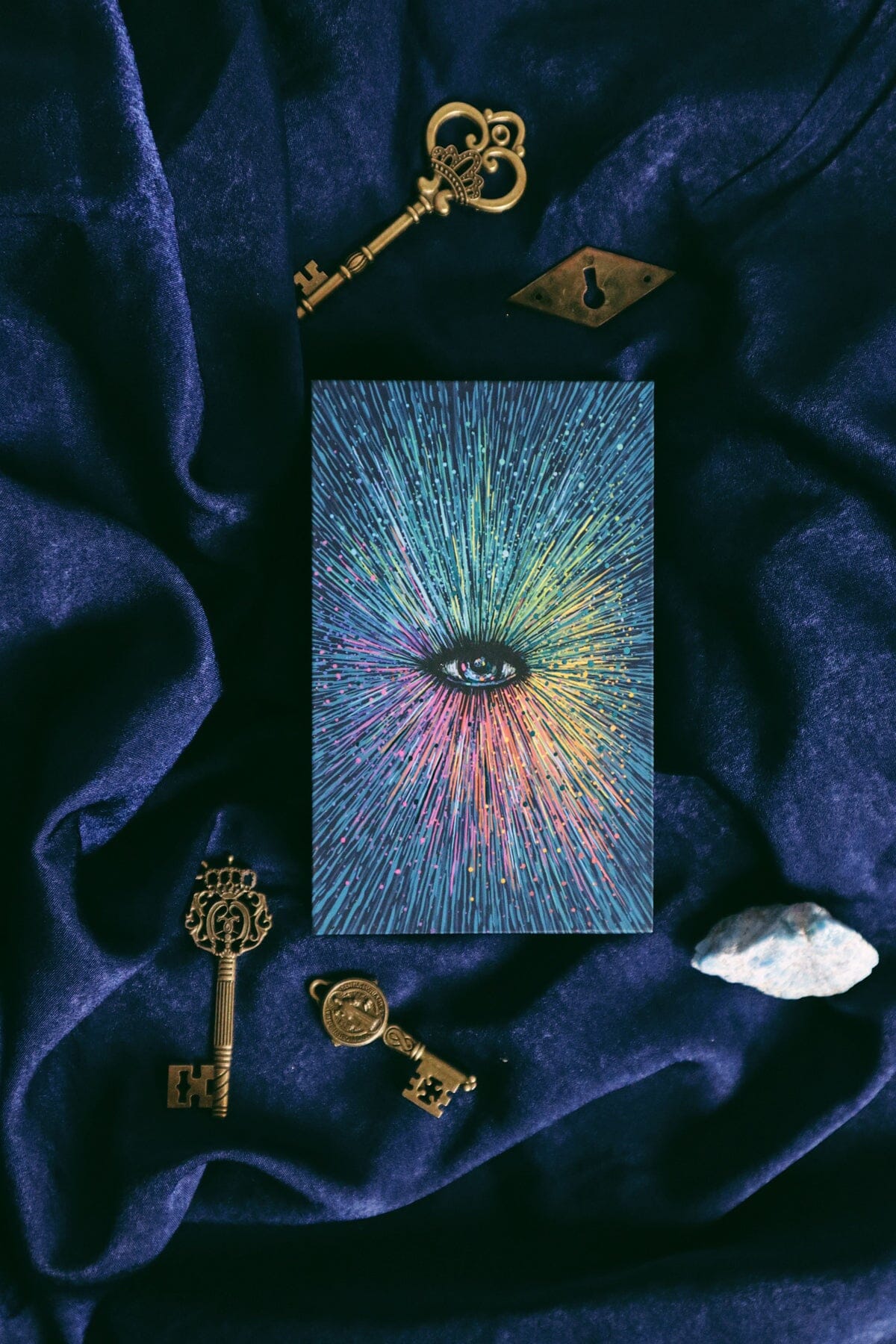CHEVVY Lot de 78 Tarot Cartes de Prisma Visions Débutant Jeu de Tarot  Divinatoire Voyance Divination Le mystérieux motif de l