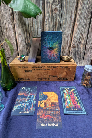 Retrograde is Over! - Three-card Reading Prisma Visions Periodical James R. Eads fine art prints and Prisma Visions tarot cards