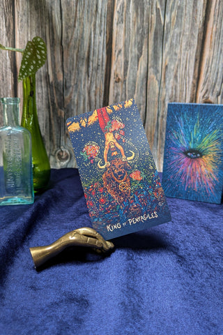 Weekly Card Pull - King of Pentacles Prisma Visions Periodical James R. Eads fine art prints and Prisma Visions tarot cards