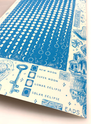 2027 Cerulean Lunar Calendar Print James R. Eads 
