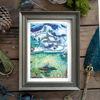 Snowshelf Town (Oracle of Many Paths) Print James R. Eads 