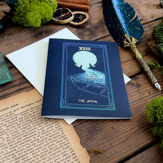 The Moon Tarot Greeting Card Greeting Card James R. Eads 