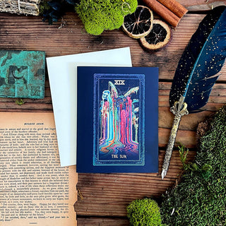 The Sun Tarot Greeting Card Greeting Card James R. Eads 