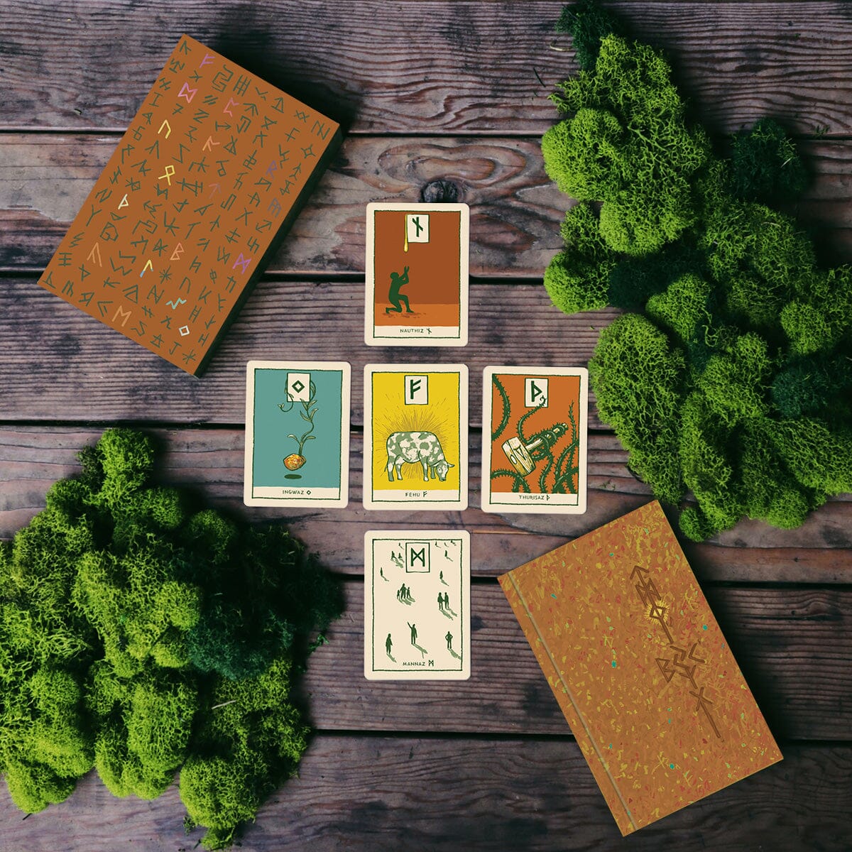 Green Glyphs Runes Deck James R. Eads