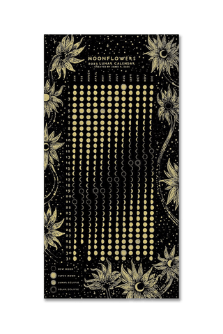Moonflowers 2023 Lunar Calendar (Gold Limited Edition of 100) Print James R. Eads 