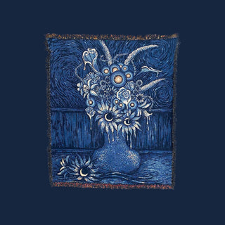 Moonflowers Woven Blanket Blanket James R. Eads 