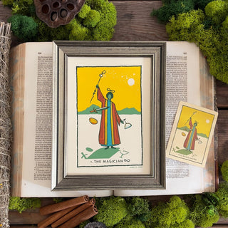 The Magician (Green Glyphs Tarot) Print James R. Eads 